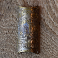 Steuerkopfschild Opel Rüsselsheim, 30er Jahre, Originalschild aus Sammlungsbestand 