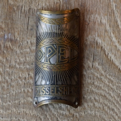 Steuerkopfschild Opel Rüsselsheim, 30er Jahre, Originalschild aus Sammlungsbestand 