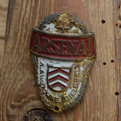 Steuerkopfschild  ARSENAL, Bielefeld, 30-50er Jahre, Originalschild aus Sammlungsbestand 
