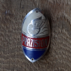 Steuerkopfschild Präzision, 50er Jahre, Originalschild aus Sammlungsbestand 