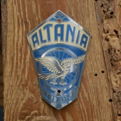 Steuerkopfschild  ALTANIA, 30-50er Jahre, Originalschild aus Sammlungsbestand 
