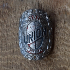 Steuerkopfschild UNION, Gussschild 30-50er Jahre, Originalschild aus Sammlungsbestand 