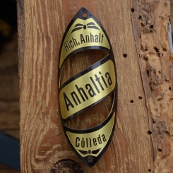 Steuerkopfschild  ANHALTIA, 30-50er Jahre, Originalschild aus Sammlungsbestand 