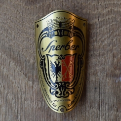 Steuerkopfschild Sperber (Endler und Kumpf Minden), 20-30er Jahre, Originalschild aus Sammlungsbestand 