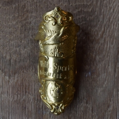 Steuerkopfschild Sperber Wilhelm Händlerschild aus Osterwieck Harz, 10-20er Jahre, Originalschild aus Sammlungsbestand 