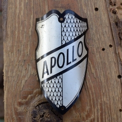 Steuerkopfschild APOLLO, 30-50er Jahre, Originalschild aus Sammlungsbestand 