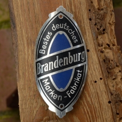 Steuerkopfschild BRANDENBURG, 30-50er Jahre, Originalschild aus Sammlungsbestand 