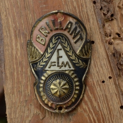 Steuerkopfschild BRILLANT, 30-50er Jahre, Originalschild aus Sammlungsbestand 