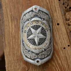 Steuerkopfschild BARONIA, 30-50er Jahre, Originalschild aus Sammlungsbestand 
