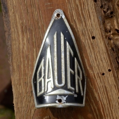 Steuerkopfschild BAUER, Klein Auheim, 30-50er Jahre, Originalschild aus Sammlungsbestand 
