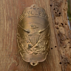 Steuerkopfschild CYCLES, 30-50er Jahre, Originalschild aus Sammlungsbestand 