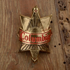 Steuerkopfschild COLUMBIA, 30-50er Jahre, Originalschild aus Sammlungsbestand 