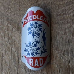 Steuerkopfschild Siedler Rad, 30er Jahre, Originalschild aus Sammlungsbestand 