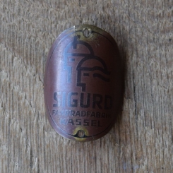 Steuerkopfschild Sigurd Kassel, 30er Jahre, Originalschild aus Sammlungsbestand 