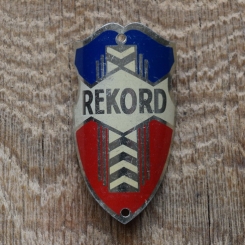 Steuerkopfschild Rekord, 30-50er Jahre, Originalschild aus Sammlungsbestand 