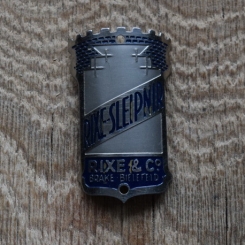 Steuerkopfschild Rixe-Sleipnir, 30er Jahre, Originalschild aus Sammlungsbestand 