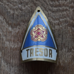 Steuerkopfschild Tresor, 30er Jahre, Originalschild aus Sammlungsbestand 