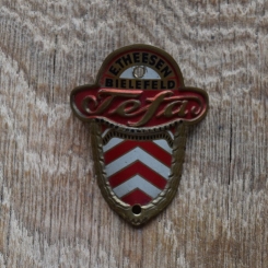 Steuerkopfschild Tefa Bielefeld, 50er Jahre, Originalschild aus Sammlungsbestand 