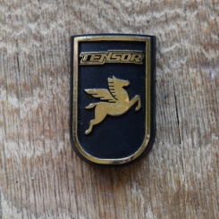 Steuerkopfschild Tensor Kunststoff, 80er Jahre, Originalschild aus Sammlungsbestand 