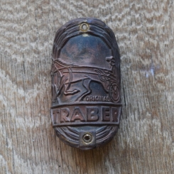 Steuerkopfschild Traber, 50er Jahre, Originalschild aus Sammlungsbestand 