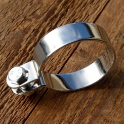 Auspuffhalteschelle, verchromt, "für Auspufftopf SACHS 50er", D=55mm 