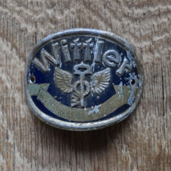 Steuerkopfschild Wittler, 50er Jahre, Originalschild aus Sammlungsbestand 