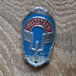 Steuerkopfschild Weltstern, 50er Jahre, Originalschild aus Sammlungsbestand 