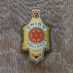 Steuerkopfschild Union Holland, 50-60er Jahre, Originalschild aus Sammlungsbestand 