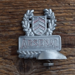 Schutzblechfigur ARSENAL, Alu Druckguss, orig. Altbestand 50er Jahre, Zustand siehe Bild 