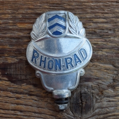 Schutzblechfigur RÖHN-RAD, Alu Druckguss, orig. Altbestand 50er Jahre, Zustand siehe Bild 