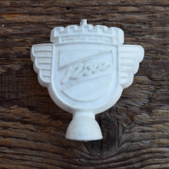 Schutzblechfigur RIXE, Kunststoff, orig. Altbestand 60er Jahre, Zustand siehe Bild 