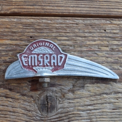 Schutzblechfigur EMSRAD, Alu Druckguss, orig. Altbestand 50er Jahre, Zustand siehe Bild 