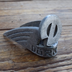 Schutzblechfigur DÜRKOPP, Alu Druckguss, orig. Altbestand 50er Jahre, Zustand siehe Bild 