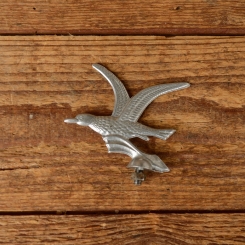 Universale Schutzblechfigur VOGEL - passend für jedes Rad, Alu Druckguss, orig. Altbestand 30-50er Jahre, Zustand siehe Bild 