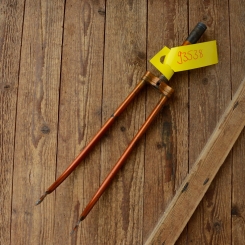 Gabel 26"orig. 60er J. unrestauriert, Schaftlänge 171 mm, Scheidenlänge 357 mm, Weite oben 55 mm, Zustand siehe Bilder  