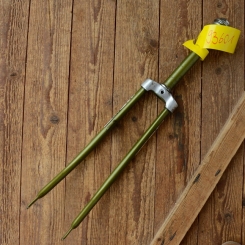 Gabel 26"orig. 60er J. unrestauriert, Schaftlänge 210 mm, Scheidenlänge 360 mm, Weite oben 60 mm, Zustand siehe Bilder  