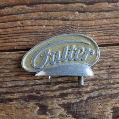 Schutzblechfigur FALTER, Alu Druckguss, orig. Altbestand 50er Jahre, Zustand siehe Bild 