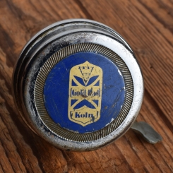 Fahrrad/Moped Klingel "GOLD RAD - KÖLN", orig. 50er Jahre, verchromt, ggf. Gebrauchsspuren, siehe Bilder 
