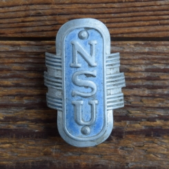 Steuerkopfschild NSU, 50er Jahre, Originalschild aus Sammlungsbestand 