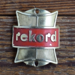 Steuerkopfschild REKORD, 60er Jahre, Originalschild aus Sammlungsbestand 