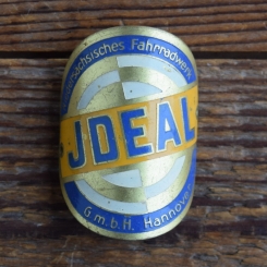 Steuerkopfschild IDEAL, 50er Jahre, Originalschild aus Sammlungsbestand 