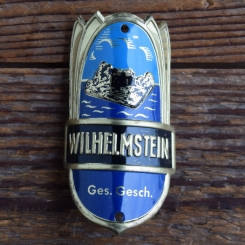 Steuerkopfschild WILHELMSTEIN, 50er Jahre, Originalschild aus Sammlungsbestand 