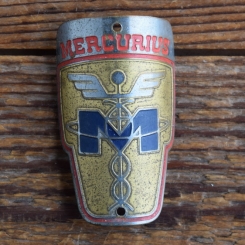Steuerkopfschild MERCURIUS, 50er Jahre, Originalschild aus Sammlungsbestand 