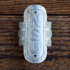 Steuerkopfschild NSU, 50er Jahre, Originalschild aus Sammlungsbestand 