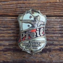 Steuerkopfschild PFEIL, 50er Jahre, Originalschild aus Sammlungsbestand 