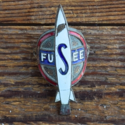 Steuerkopfschild FUSEE, 50er Jahre, Originalschild aus Sammlungsbestand 