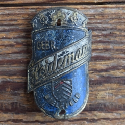 Steuerkopfschild HEIDEMANN, 50er Jahre, Originalschild aus Sammlungsbestand 