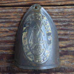 Steuerkopfschild MÜHLEN MARKE, 30er Jahre, Originalschild aus Sammlungsbestand 