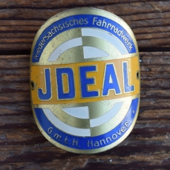 Steuerkopfschild IDEAL, 50er Jahre, Originalschild aus Sammlungsbestand 