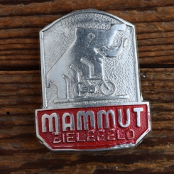 Schutzblechwappen für hinten MAMMUT, 50er Jahre, Originalschild aus Sammlungsbestand 